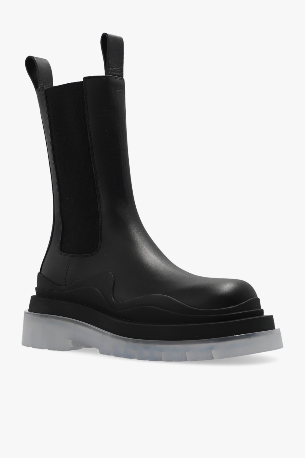 Bottega veneta black discount tire chelsea boots